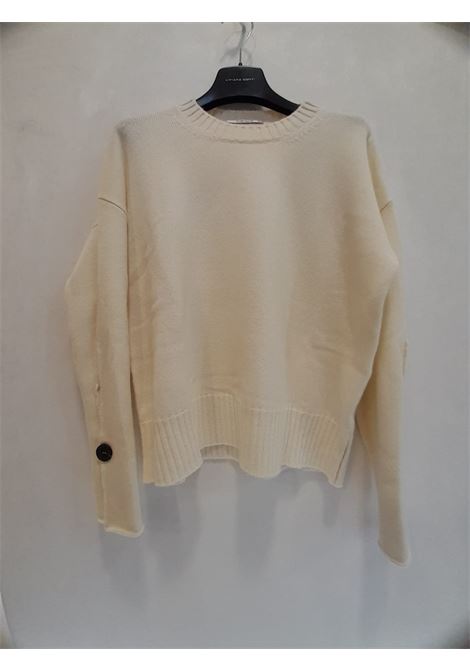 MAGLIA GIROCOLLO CON  BOTTONE SUL POLSO KANGRA | Maglia | A9600 01LATTE